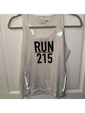 New Balance Women's White Vests-tanks-cami